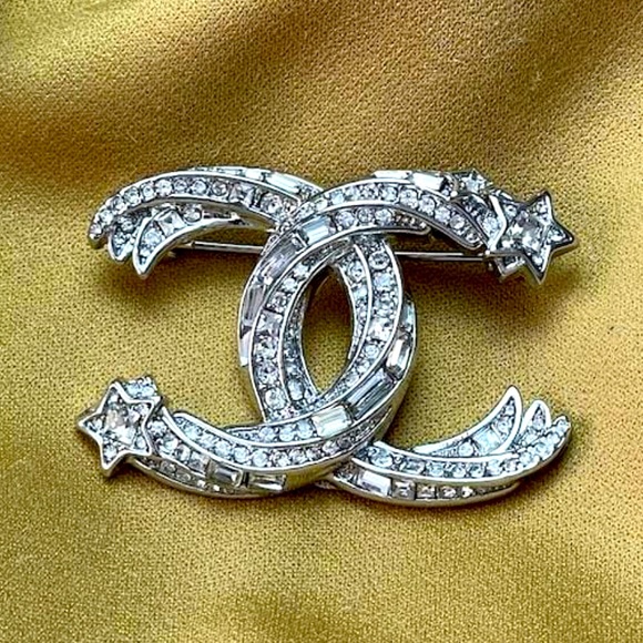 Auth CHANEL Shooting Star Pin Brooch - Picture 1 of 5
